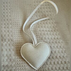 White Heart-Shaped Bag charm